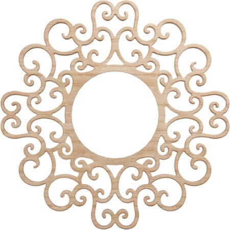 Ekena Millwork Reims Wood Fretwork Pierced Ceiling Medallion, Alder, 18"OD x 6 7/8"ID x 1/4"T CMWP18X18X0250REAL